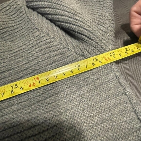 SIONI Women's Cardigan Oversized Gray Ribbed Cozy Sweater Size Large - Picture 4 of 9